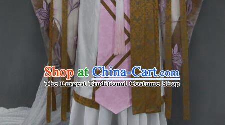 Traditional Chinese Cosplay Fairy Queen Khaki Dress Ancient Drama Female Swordsman Costumes for Women