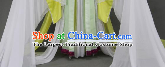 Traditional Chinese Cosplay Goddess Empress Yellow Dress Ancient Drama Female Swordsman Costumes for Women