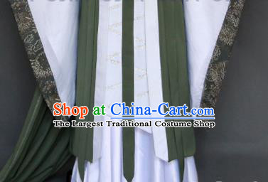 Customize Chinese Traditional Cosplay Nobility Childe Green Costumes Ancient Swordsman Clothing for Men