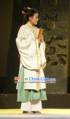 Chinese Drama Yuan Qu Ancient Court Lady Dance Dress Stage Performance Costume and Headpiece for Women