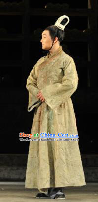 Chinese Drama Fu Sheng Ancient Qin Dynasty Prince Green Clothing Stage Performance Dance Costume for Men