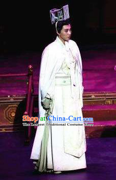 The Empress of China Ancient Tang Dynasty Emperor Li Zhi White Clothing Stage Performance Dance Costume for Men