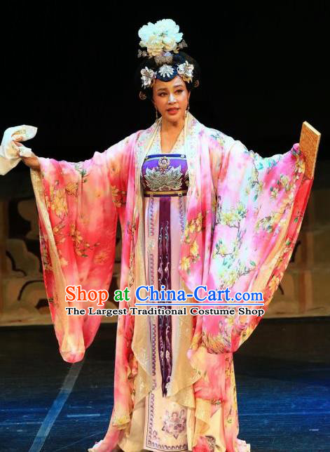 The Empress of China Ancient Tang Dynasty Imperial Consort Dress Stage Performance Dance Costume and Headpiece for Women