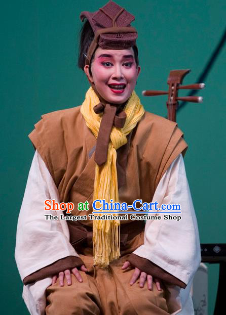 The Legend of Chunqin Shaoxing Opera Scholar Khaki Kimono Clothing Stage Performance Dance Costume for Men