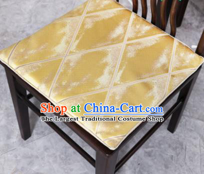 Traditional Chinese Cushion Classical Twilight Pattern Yellow Brocade Cover Home Decoration Accessories