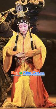 Chinese Zhaojun Chu Sai Ancient Court Classical Dance Dress Stage Performance Costume and Headpiece for Women