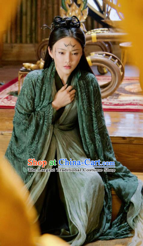 Chinese Drama Ancient Queen Dress Love and Destiny Ling Yue Replica Costumes and Headpiece for Women