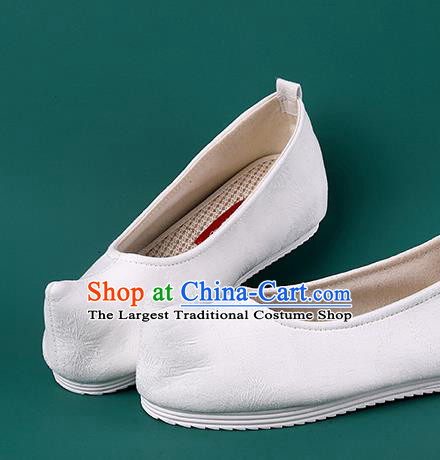 Chinese Traditional White Cloth Shoes Hanfu Shoes Princess Shoes for Women