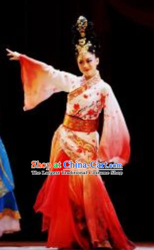 Lady Zhaojun Chinese Han Dynasty Classical Dance Dress Stage Performance Dance Costume and Headpiece for Women