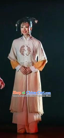 Nostalgia Is A Disease Chinese Qing Dynasty Court Princess Dress Stage Performance Dance Costume and Headpiece for Women