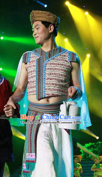 Impression Shanha Chinese She Nationality Clothing Stage Performance Dance Costume for Men