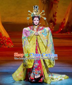 Meet Millennium Chinese Classical Dance Ancient Empress Dress Stage Performance Dance Costume and Headpiece for Women