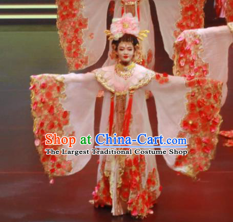 Meet Millennium Chinese Classical Dance Dress Stage Performance Dance Costume and Headpiece for Women