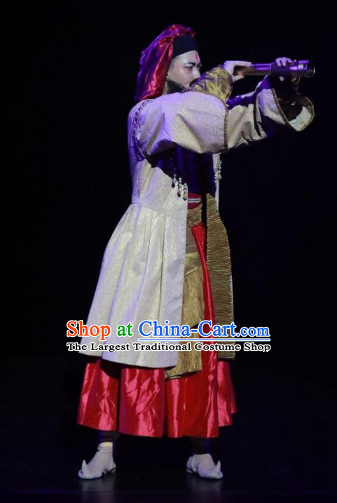 Meet Millennium Chinese Ancient Khitans Dance Clothing Stage Performance Dance Costume for Men