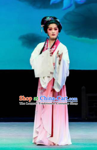 Phoenix Hairpin Chinese Peking Opera Pink Dress Stage Performance Dance Costume and Headpiece for Women