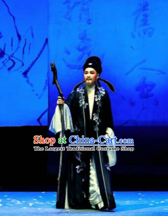 Phoenix Hairpin Chinese Peking Opera Lu You Clothing Stage Performance Dance Costume and Headpiece for Men