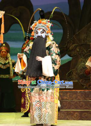 Su Wu In Desert Chinese Beijing Opera Treacherous Officer Clothing Stage Performance Dance Costume and Headpiece for Men