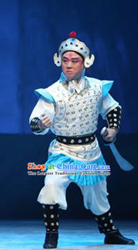 Su Wu In Desert Chinese Beijing Opera Soldier Armor Clothing Stage Performance Dance Costume and Headpiece for Men