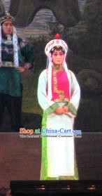 Su Wu In Desert Chinese Peking Opera Court Maid Dress Stage Performance Dance Costume and Headpiece for Women
