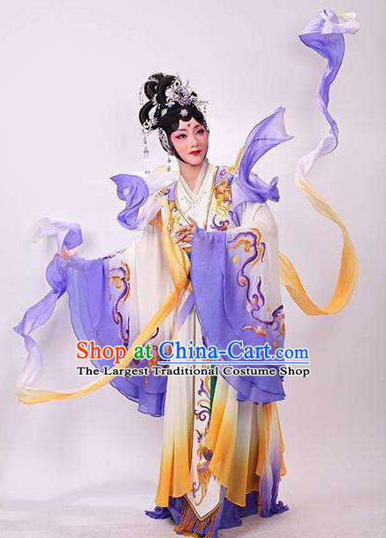 Goddess of the Moon Chinese Classical Dance Dress Stage Performance Dance Costume and Headpiece for Women