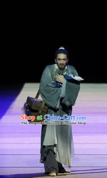 Drama Chinese Orphan Chinese Ancient Clothing Stage Performance Dance Costume and Headpiece for Men