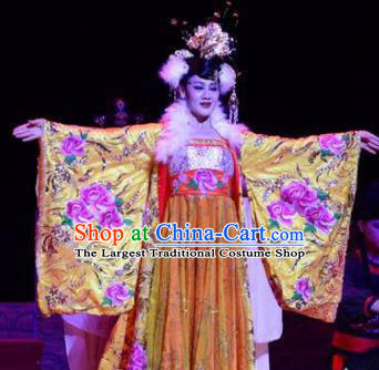 Ganzhou Musical Dance Chinese Ancient Queen Dress Stage Performance Dance Costume and Headpiece for Women