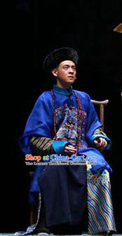 Beijing Fayuansi Chinese Ancient Qing Dynasty Minister Clothing Stage Performance Dance Costume and Headpiece for Men