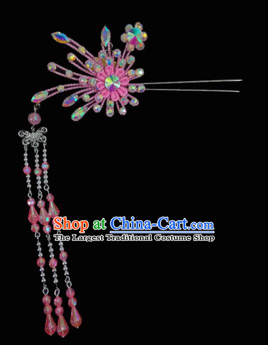 Chinese Traditional Beijing Opera Hair Accessories Peking Opera Diva Tassel Step Shake Hairpins for Adults