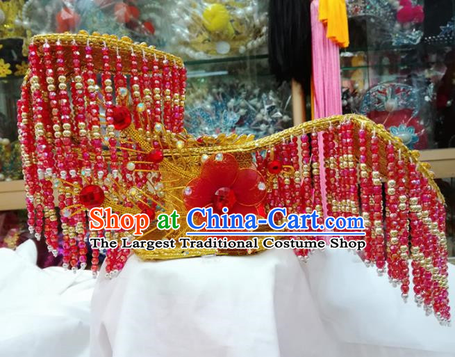 Chinese Traditional Beijing Opera Imperial Consort Head Ornaments Hat Hair Accessories for Adults