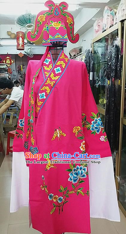 Chinese Traditional Beijing Opera Niche Costume Peking Opera Nobility Childe Rosy Robe for Adults