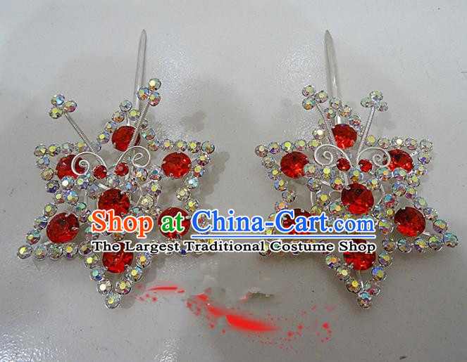 Chinese Traditional Beijing Opera Crystal Hairpins Princess Hair Clip Hair Accessories for Adults
