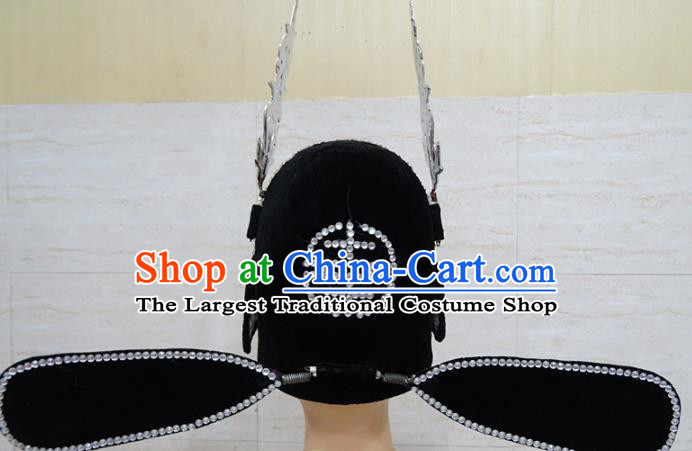 Chinese Traditional Beijing Opera Niche Black Hat Ancient Scholar Headwear for Adults