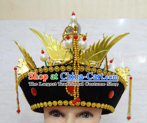 Chinese Traditional Beijing Opera Actress Hair Accessories Ancient Manchu Queen Phoenix Hat for Adults
