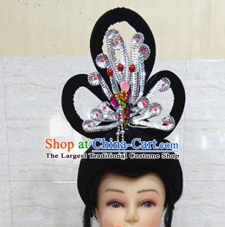 Chinese Traditional Beijing Opera Actress Hair Accessories Ancient Peri Phoenix Hairpins and Wigs for Adults