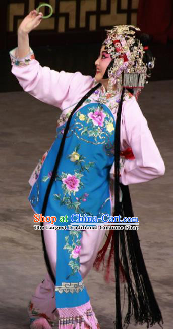 Chinese Traditional Beijing Opera Mui Tsai Dress Ancient Maidservants Costume for Adults