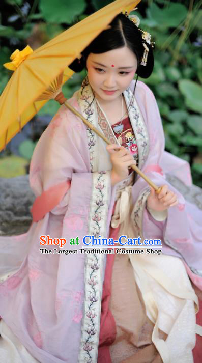 Chinese Ancient Imperial Concubine Hanfu Dress Traditional Tang Dynasty Palace Lady Historical Costumes Complete Set