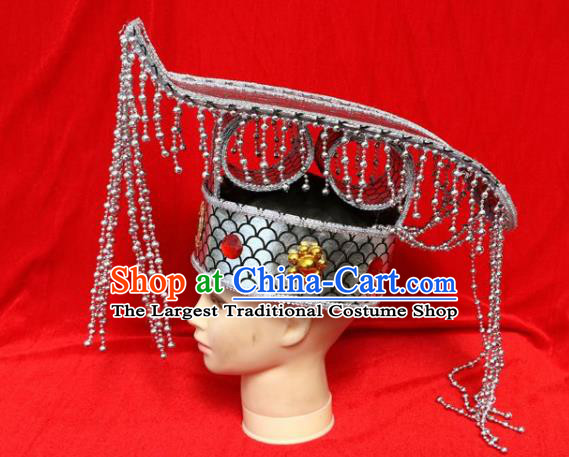 Chinese Traditional Beijing Opera Hat Peking Opera Emperor Tassel Hat