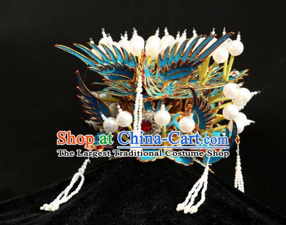 Chinese Traditional Beijing Opera Hair Accessories Peking Opera Pantaloon Old Women Phoenix Coronet