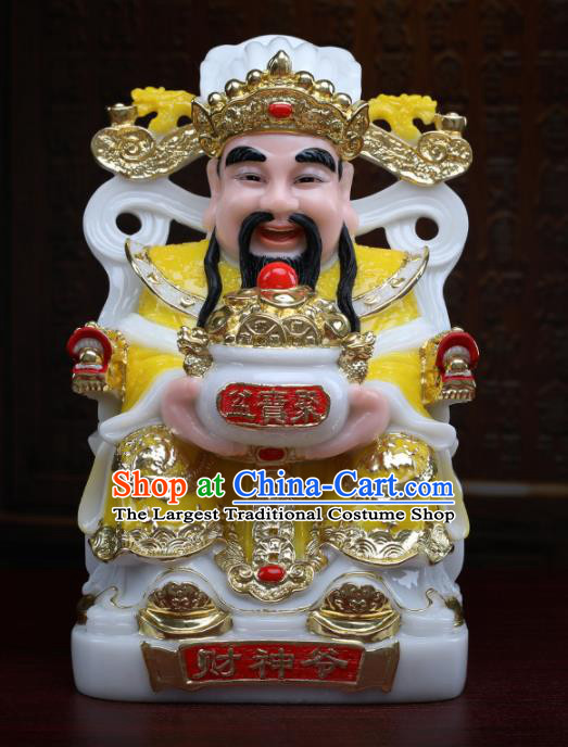 Chinese Traditional Religious Supplies Feng Shui Yellow Clothing Taoism Fortune God Decoration