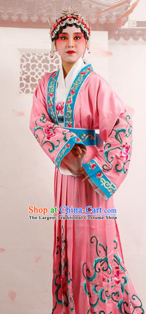 Chinese Traditional Beijing Opera Diva Costume Ancient Princess Pink Palace Dress