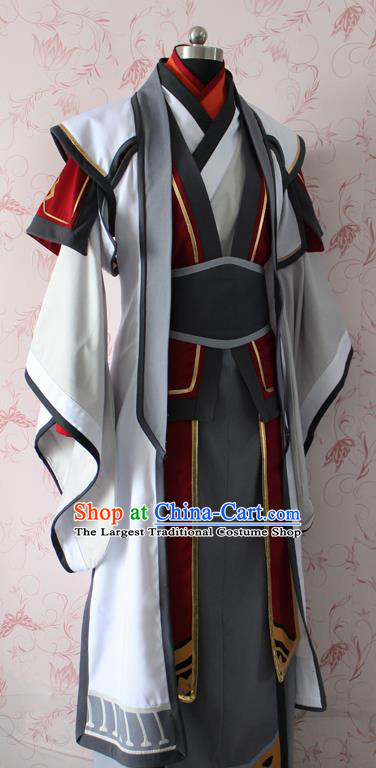 Chinese Ancient Cosplay Swordsman Costume Traditional Taoist Clothing for Men