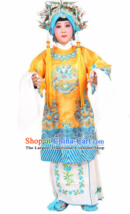 Traditional Chinese Beijing Opera Children Costume Peking Opera Pantaloon Embroidered Robe for Kids