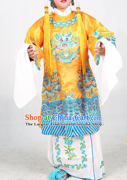 Traditional Chinese Beijing Opera Children Costume Peking Opera Pantaloon Embroidered Robe for Kids