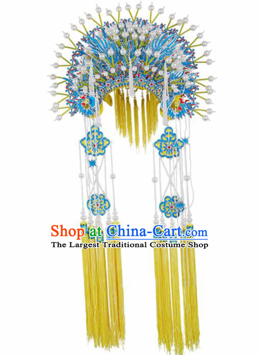 Asian Chinese Beijing Opera Diva Headwear Traditional Peking Opera Imperial Concubine Phoenix Coronet
