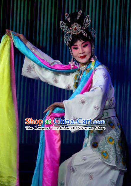 Traditional Chinese Beijing Opera Young Lady Embroidered Dress Ancient Swordswoman Historical Costume