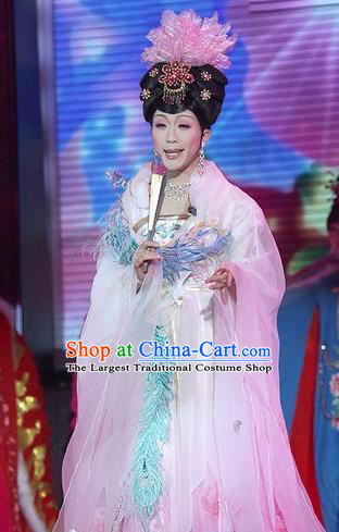 Traditional Chinese Tang Dynasty Imperial Consort Pink Embroidered Dress Ancient Imperial Concubine Historical Costume