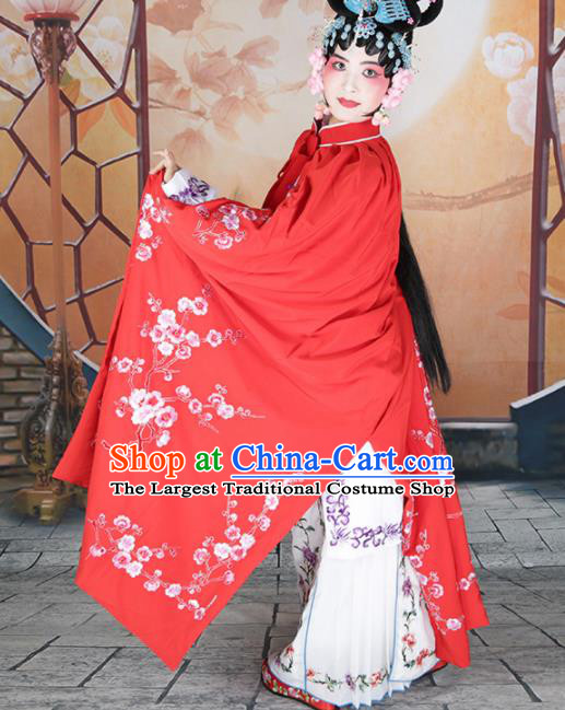 Traditional Chinese Beijing Opera Diva Costume Peking Opera Imperial Concubine Red Cloak