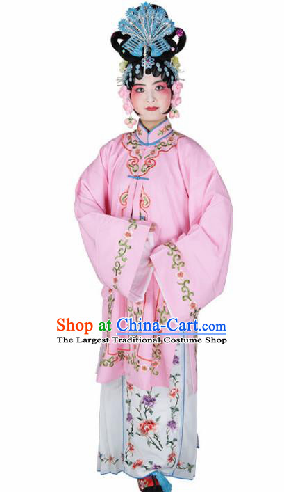 Traditional Chinese Beijing Opera Diva Costume Peking Opera Nobility Lady Pink Dress