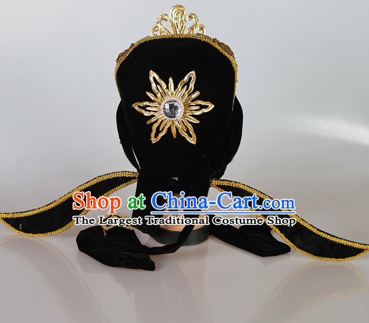 Asian Chinese Beijing Opera Niche Scholar Headwear Traditional Peking Opera Young Men Hat