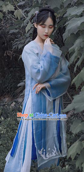 Traditional Chinese Ancient Song Dynasty Young Lady Historical Costume Complete Set for Women